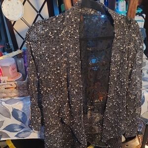 Sequin Black Jacket